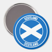 Schottland-RundEmblem Magnet (Vorderseite/Rückseite)