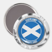 Schottland-RundEmblem Magnet (Vorderseite/Rückseite)