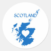 Schottland Runder Aufkleber (Vorderseite)