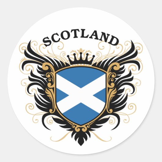 Schottland Runder Aufkleber (Vorderseite)