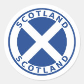 Schottland Runder Aufkleber (Vorderseite)