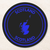 Schottland Runder Pappuntersetzer (Vorderseite)
