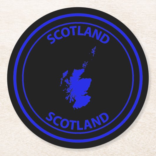 Schottland Runder Pappuntersetzer (Vorderseite)