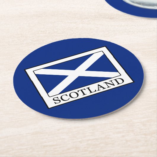 Schottland Runder Pappuntersetzer (Angewinkelt)