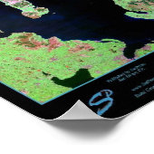 Schottland-Satellitenposter Poster (Ecke)