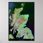 Schottland-Satellitenposter Poster (Vorne)