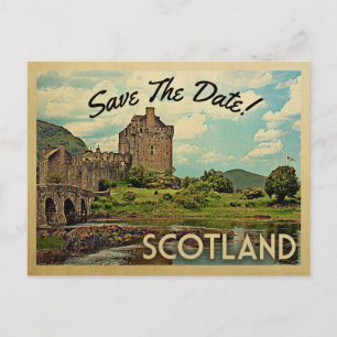 Schottland Save the Date Eilean Donan Castle Ankündigungspostkarte