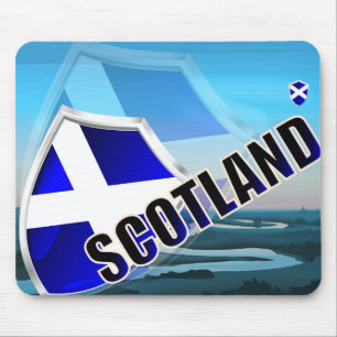 Schottland Schild Mousepad