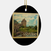 Schottland-Schloss-Vintage Reise Keramik Ornament (Rechts)