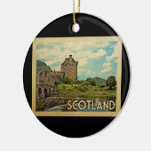 Schottland-Schloss-Vintage Reise Keramik Ornament (Links)