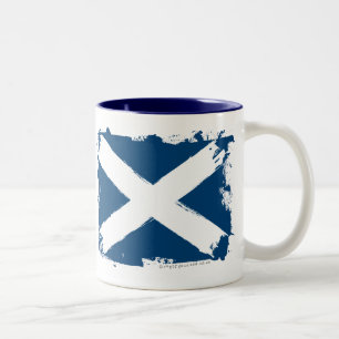 Schottland-Schmutz-Flagge Zweifarbige Tasse