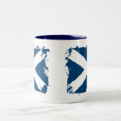 Schottland-Schmutz-Flagge Zweifarbige Tasse (Mittel)