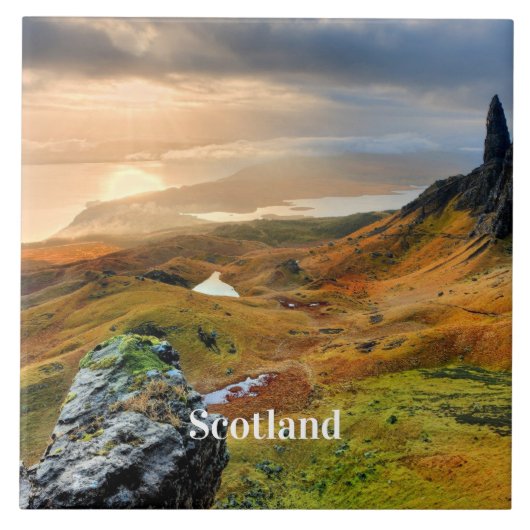Schottland, schöne Berglandschaft Fliese (Vorderseite)