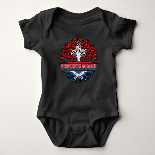 Schottland Schottisch Schweizer Schweiz Baum Baby Strampler (Vorderseite)