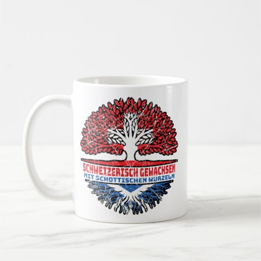 Schottland Schottisch Schweizer Schweiz Baum Kaffeetasse (Links)