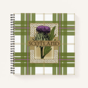 Schottland Schottische Distel Gold Keltische Knote Notizblock