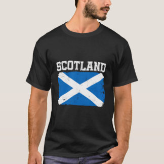 Schottland Schottische Flagge Abgenutzt T-Shirt