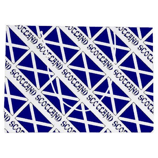 Schottland Schottische Flagge geteert Schwarze Per Große Geschenktüte (Rückseite)