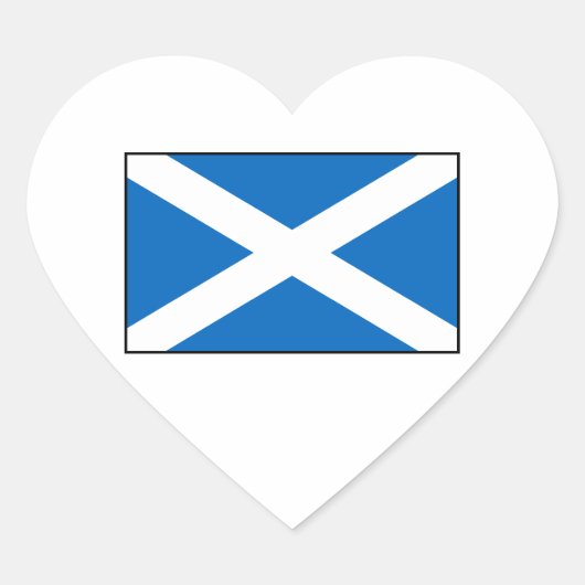 Schottland - Schottische Flagge Herz-Aufkleber (Vorderseite)