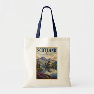 Schottland Schottische Highland-Illustration Reise Tragetasche