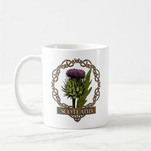 Schottland Schottischer Distel Keltische Knoten Sp Kaffeetasse