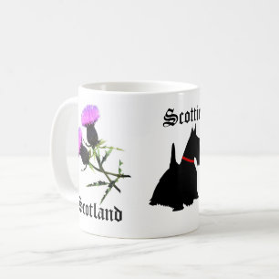 Schottland Schottischer Terrier/Scottie, Blüte Dis Kaffeetasse