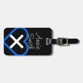 Schottland/schottisches Flagge-inspiriertes Gepäckanhänger (Vorderseite horizontal)