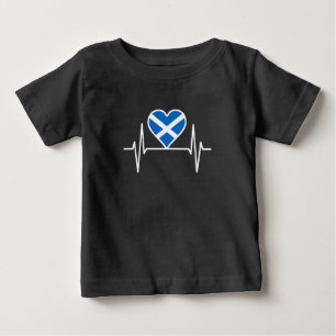 Schottland - Schottland Flag Heartbeat Baby T-shirt