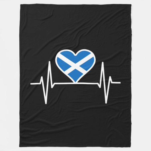 Schottland - Schottland Flag Heartbeat Fleecedecke (Vorderseite)