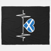 Schottland - Schottland Flag Heartbeat Fleecedecke (Vorderseite (Horizontal))
