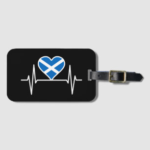 Schottland - Schottland Flag Heartbeat Gepäckanhänger
