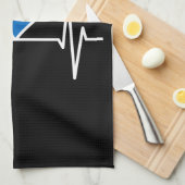 Schottland - Schottland Flag Heartbeat Geschirrtuch (Viertel Falte)