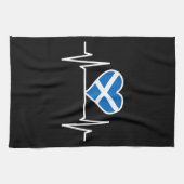 Schottland - Schottland Flag Heartbeat Geschirrtuch (Horizontal)