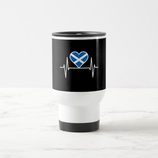 Schottland - Schottland Flag Heartbeat Reisebecher (Mittel)