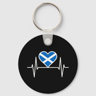 Schottland - Schottland Flag Heartbeat Schlüsselanhänger