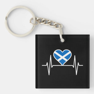 Schottland - Schottland Flag Heartbeat Schlüsselanhänger