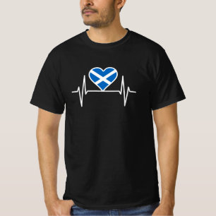 Schottland - Schottland Flag Heartbeat T-Shirt
