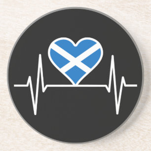 Schottland - Schottland Flagge Herzschlag Getränkeuntersetzer