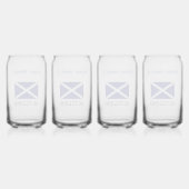 Schottland Schottland Flaggen Blue Personalization Dosenglas (Hinten)