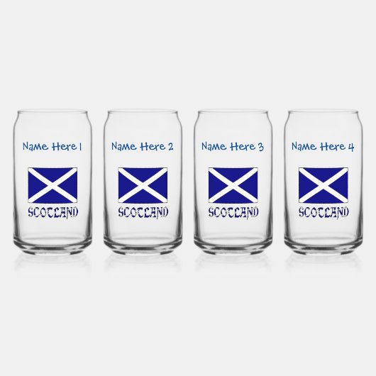 Schottland Schottland Flaggen Blue Personalization Dosenglas (Vorderseite)