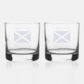 Schottland Schottland Flaggen Blue Personalization Whiskyglas (Rückseite)