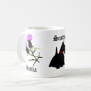 Schottland/Scotia, Schottischer Terrier, Blüten-Di Kaffeetasse