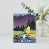 Schottland, See und kleiner Wasserfall Postkarte (Stehend Vorderseite)