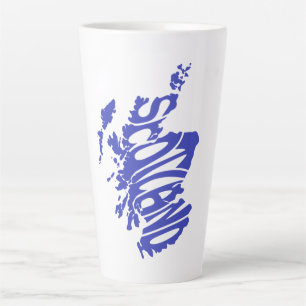 Schottland-Silhouette-Wortkunst Milchtasse