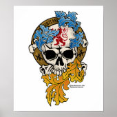 Schottland Skull Tattoo Poster (Vorne)