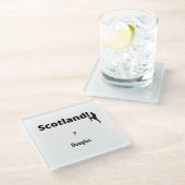 Schottland Soccer, anpassbar Glasuntersetzer (Schrägansicht)
