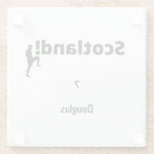 Schottland Soccer, anpassbar Glasuntersetzer (Rückseite)