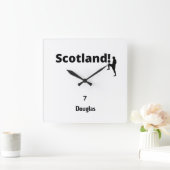 Schottland Soccer, anpassbar Quadratische Wanduhr (Zuhause)