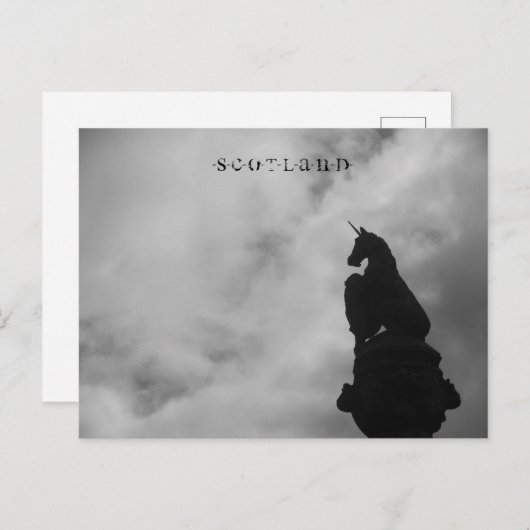 Schottland - Stirling (Unicorn Statue) Postcard Postkarte (Vorne/Hinten)