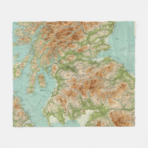 Schottland-Südteil Fleecedecke